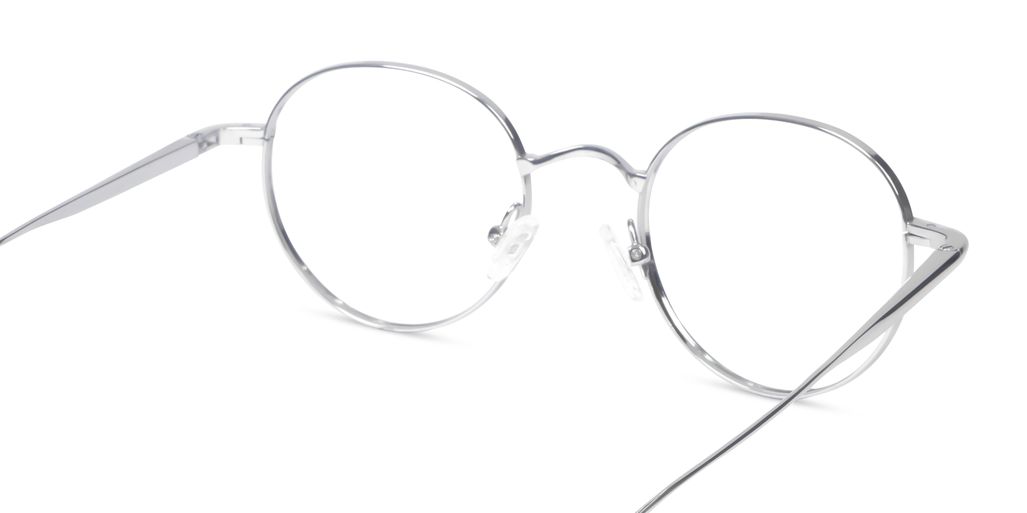 Silver Full-rim Metal Round Eyeglasses-5