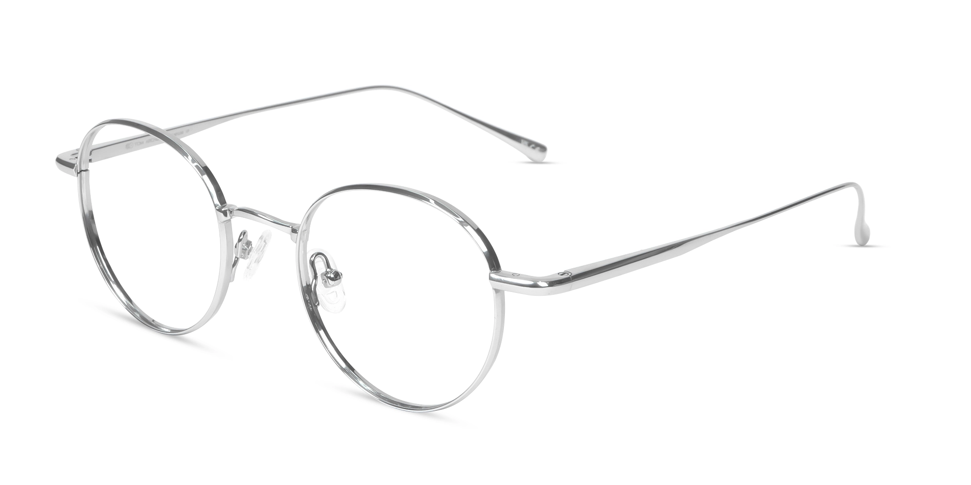 Silver Full-rim Metal Round Eyeglasses-3