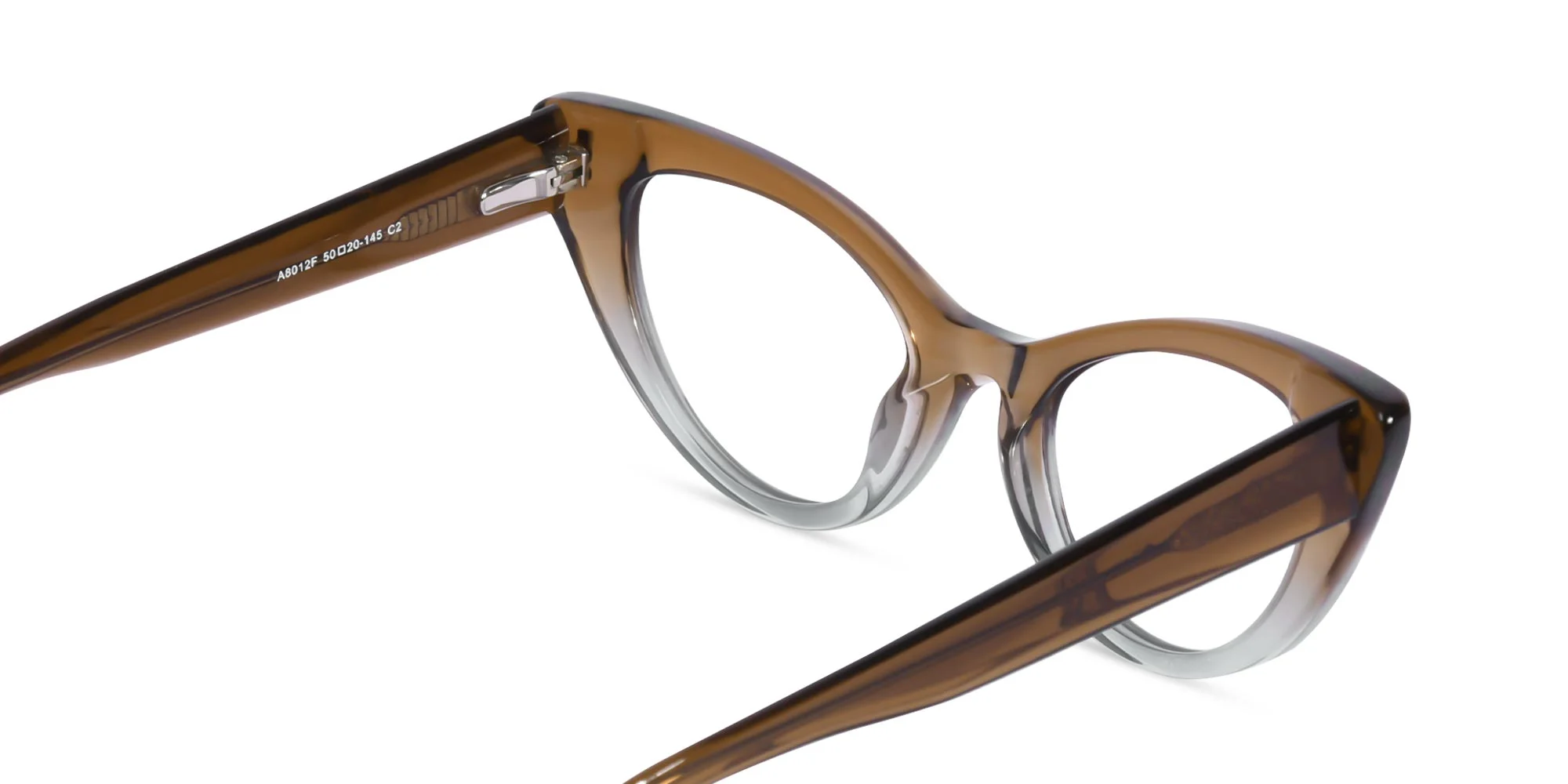 Crystal Brown Cat Eye Eyeglasses-5