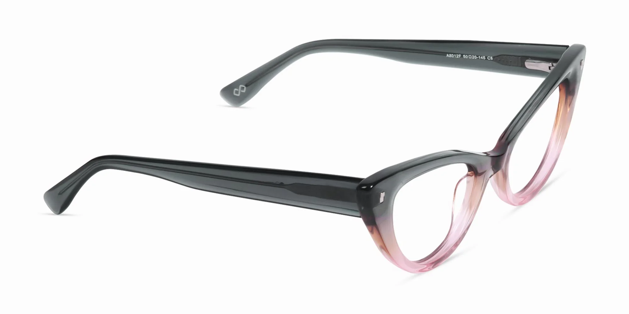 Crystal Black Blush Pink Cat Eye Glasses-2