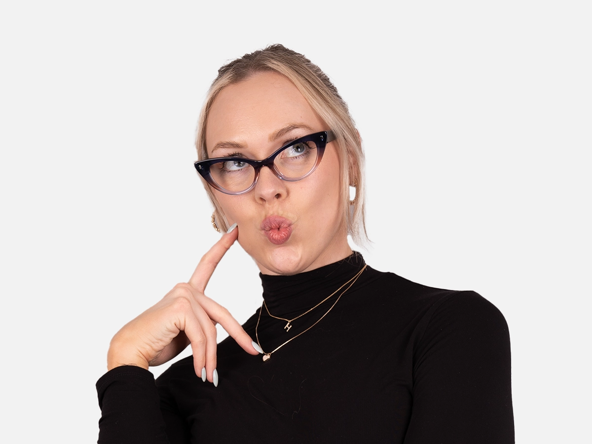 Crystal Blue Acetate Glasses-54