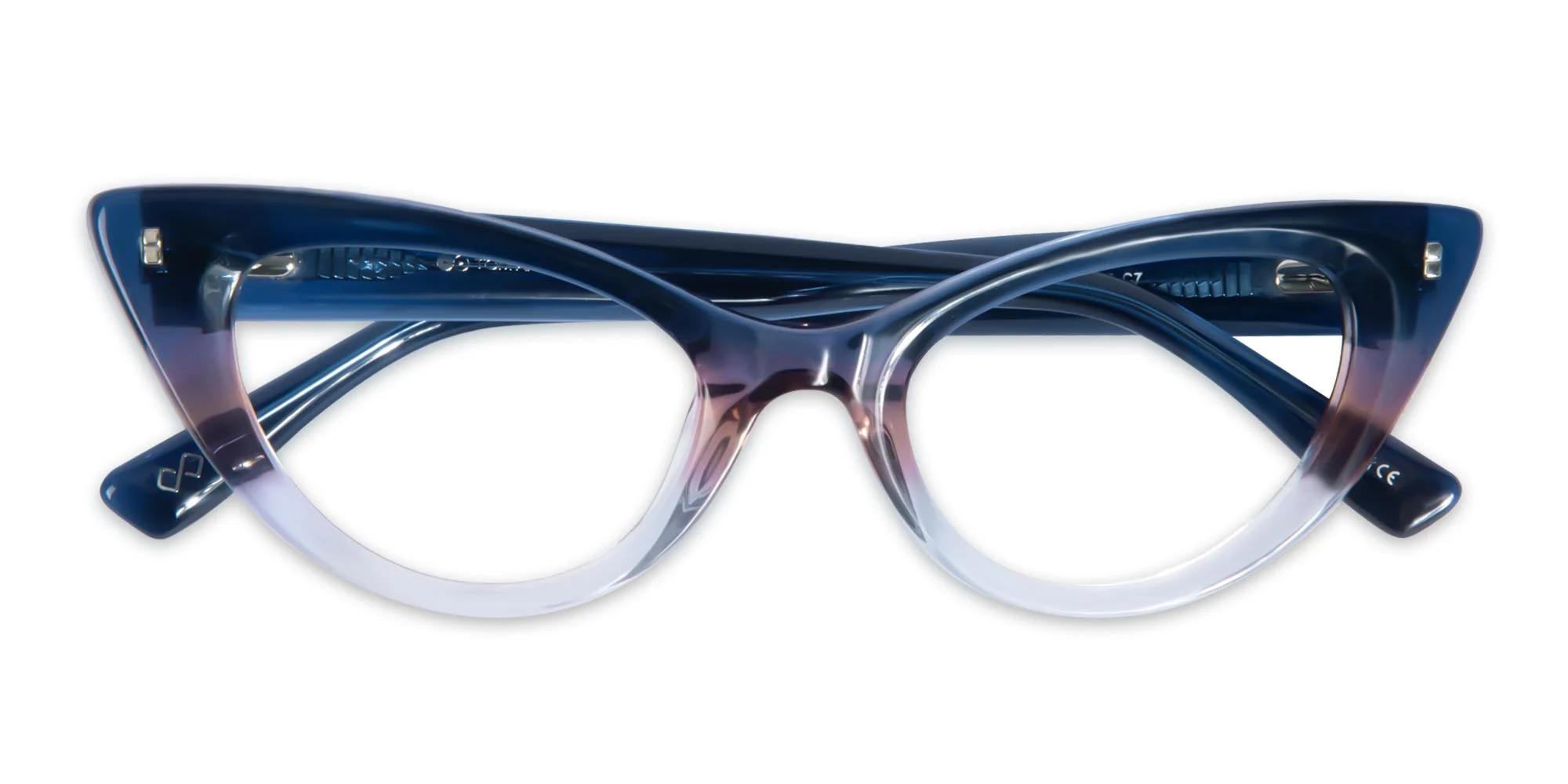Crystal Blue Acetate Glasses-6