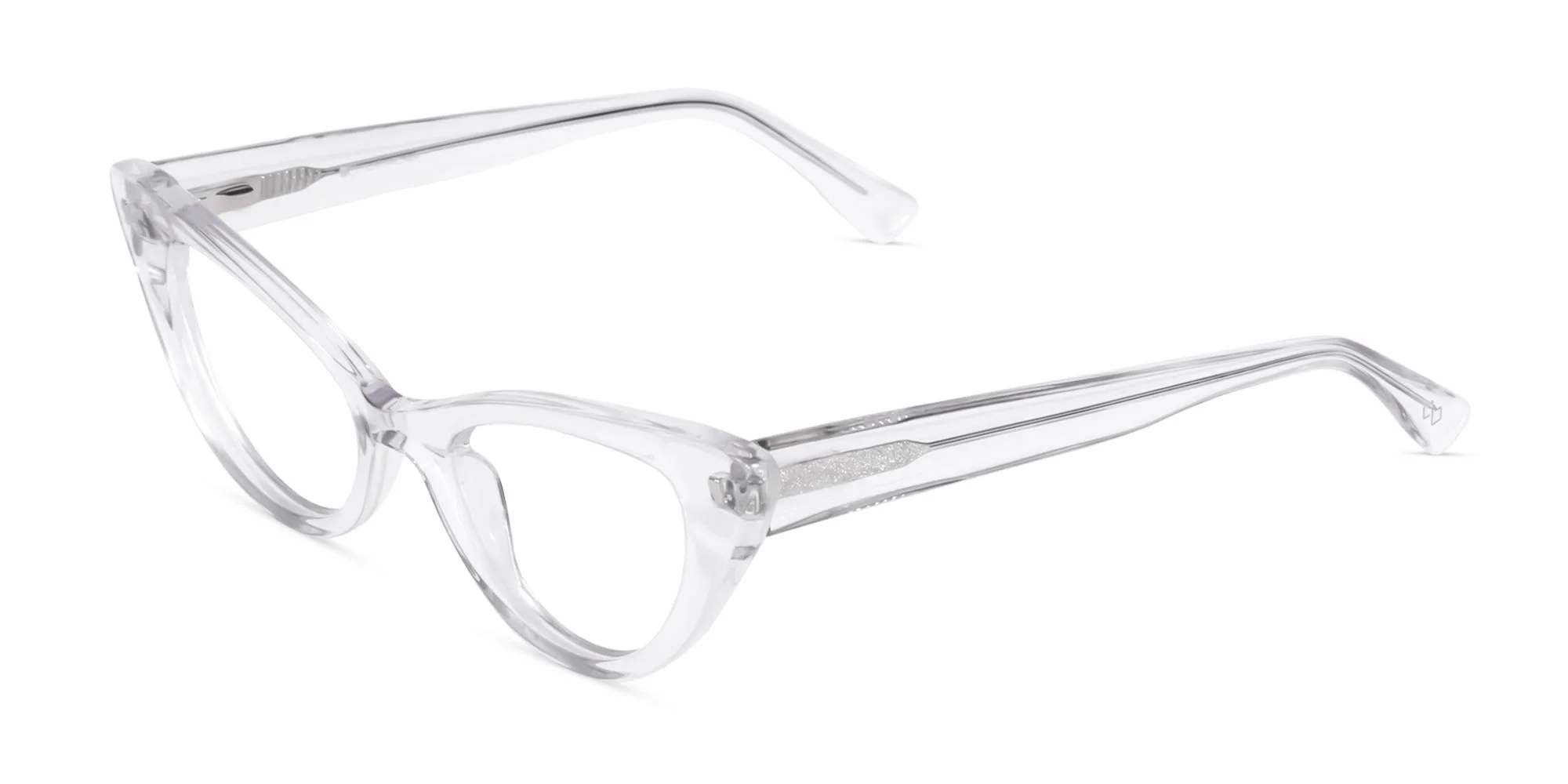 Crystal Clear Acetate Cat Eye Glasses-3