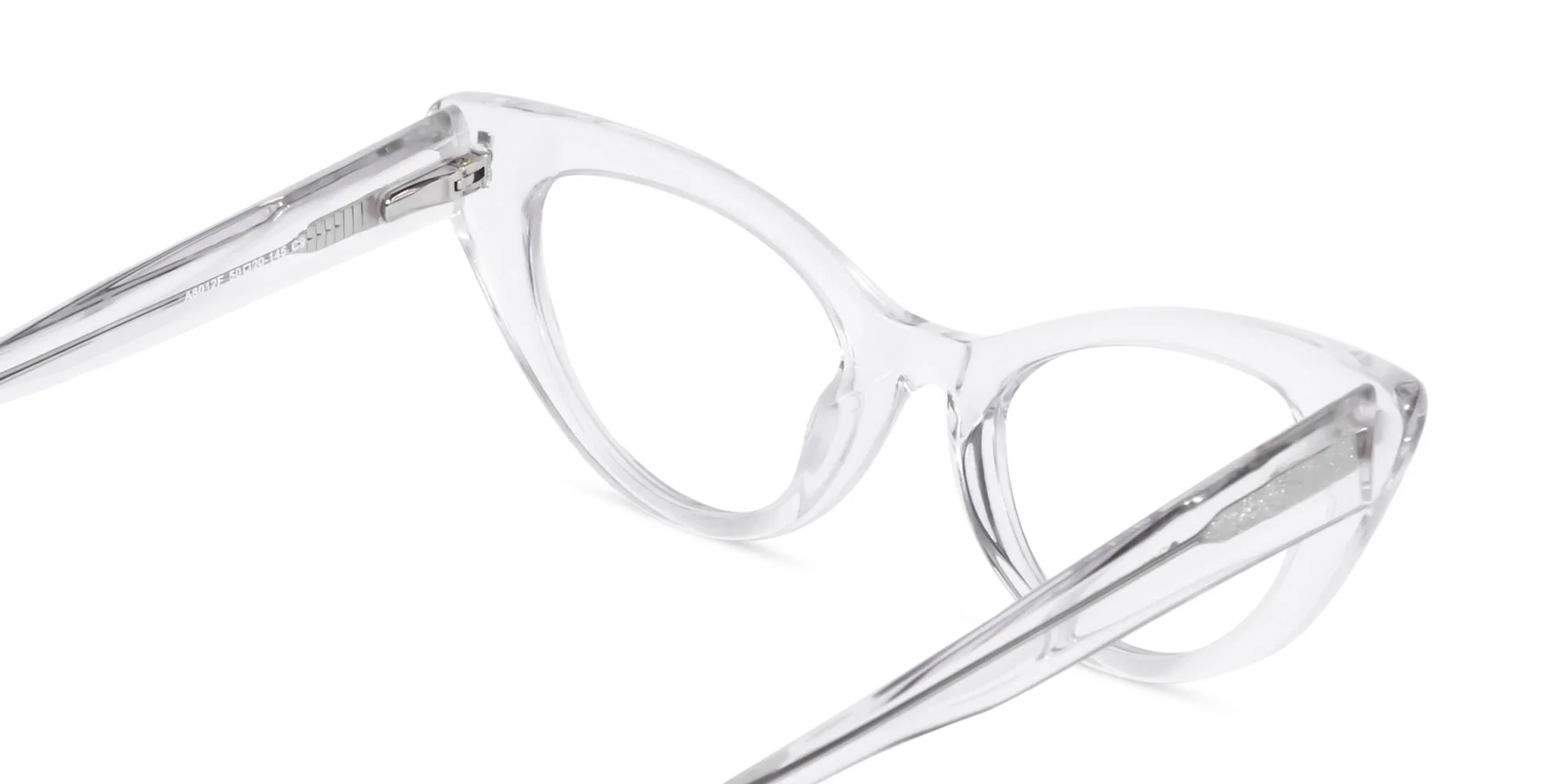 Crystal Clear Acetate Cat Eye Glasses-5