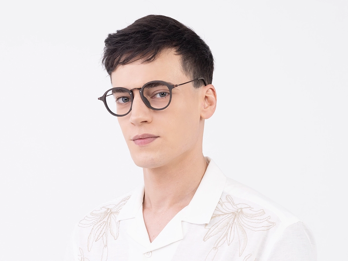 Walnut Teak Copper Brown Glasses 43