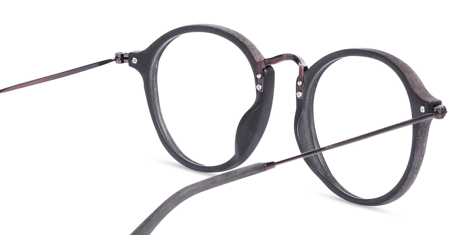 Walnut Teak Copper Brown Glasses 5