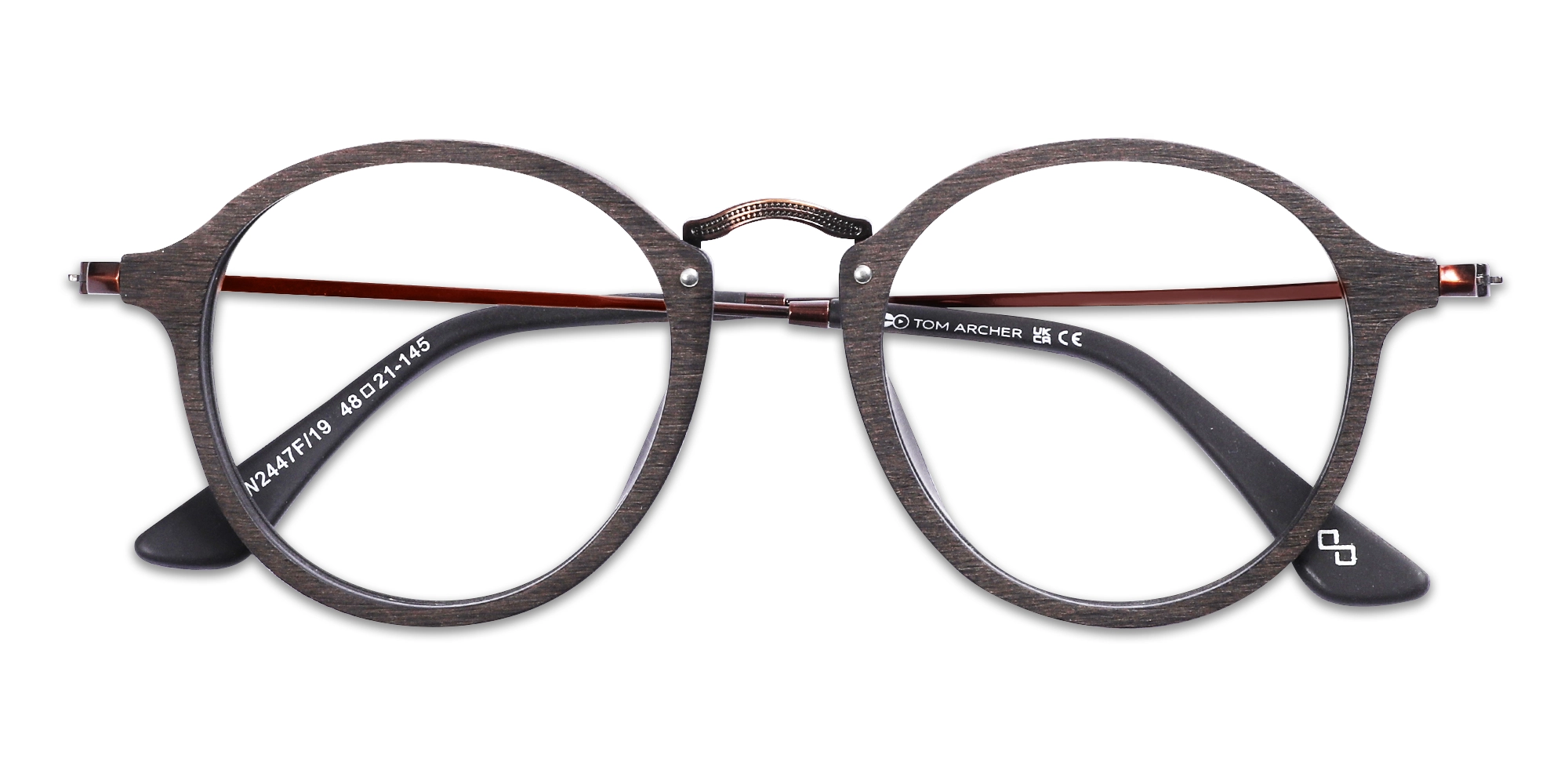 Walnut Teak Copper Brown Glasses 6