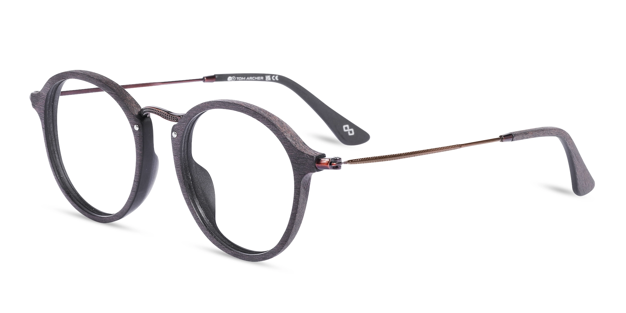 Walnut Teak Copper Brown Glasses 3
