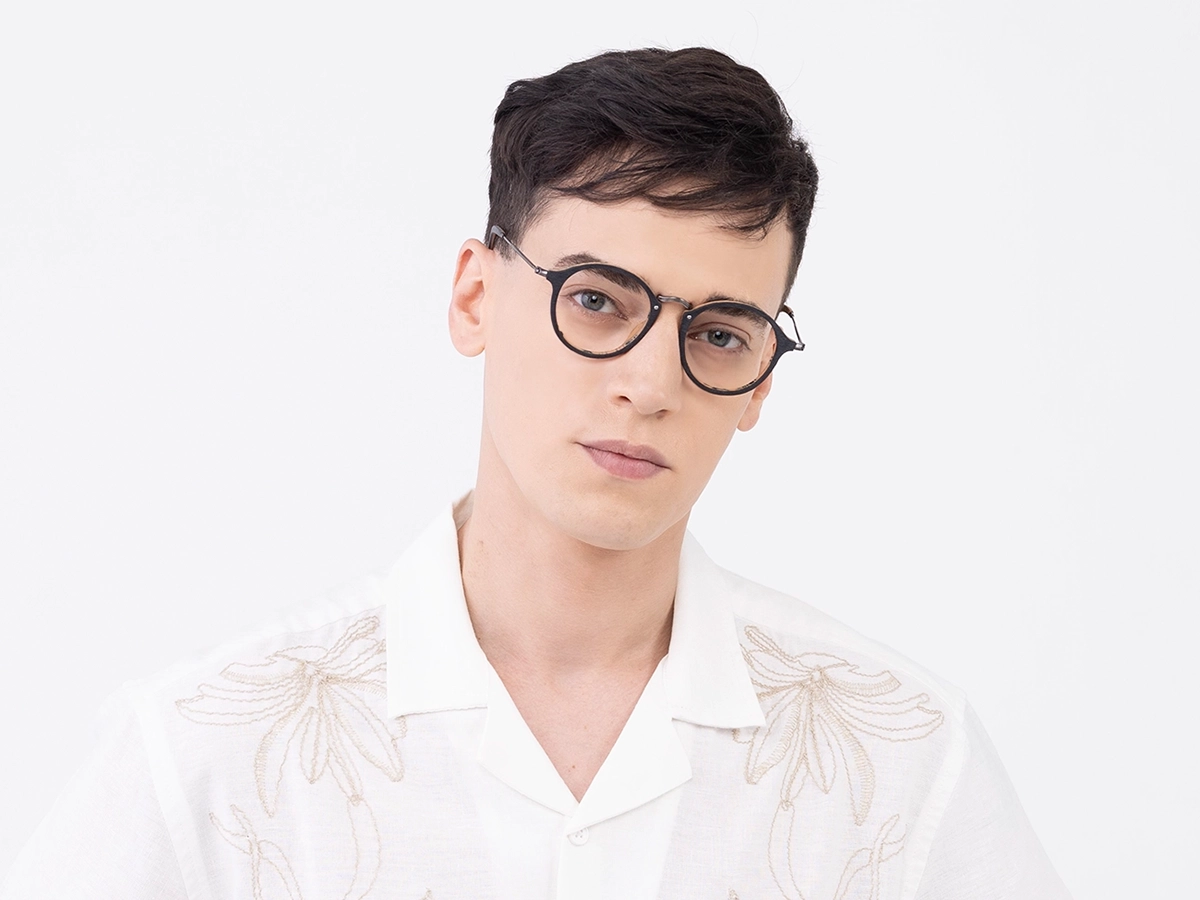 Ebony Gunmetal Wooden Glasses 41