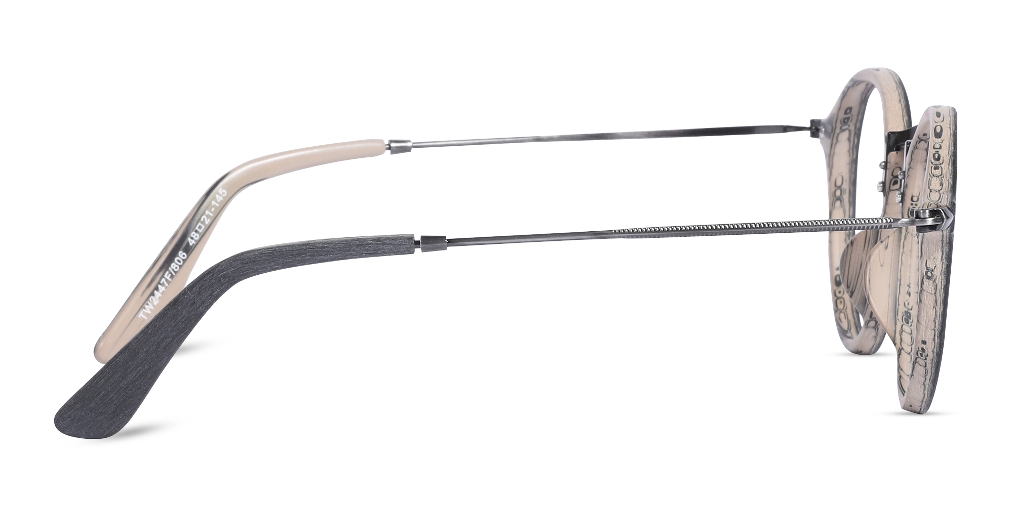 Ebony Gunmetal Wooden Glasses 4