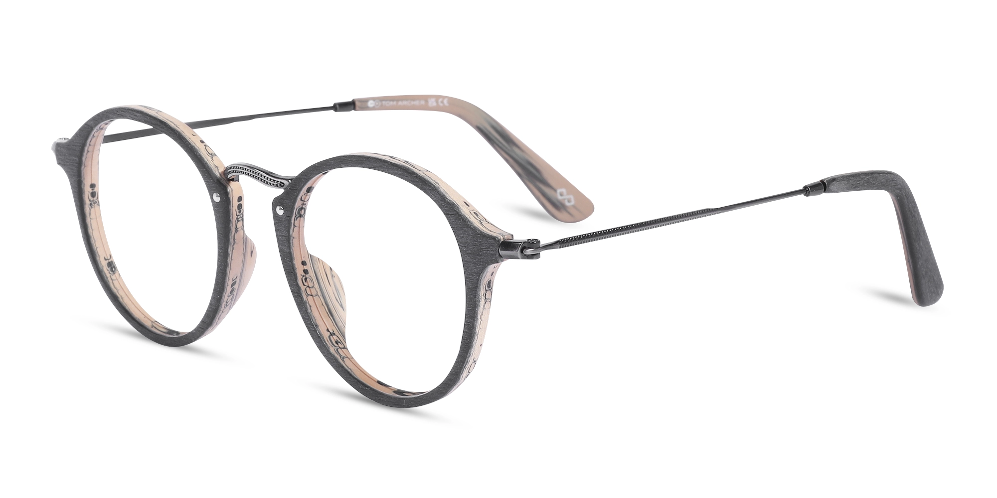Ebony Gunmetal Wooden Glasses 3