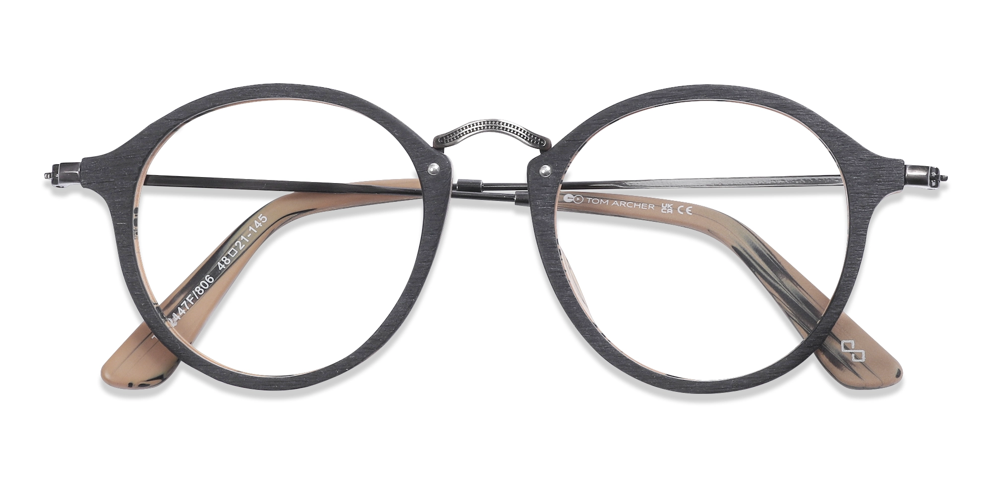 Ebony Gunmetal Wooden Glasses 6
