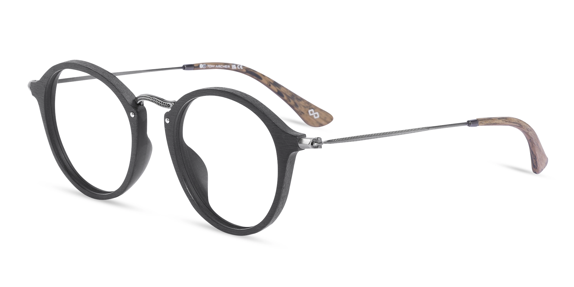 Round Full Rim Wooden Glasses 3