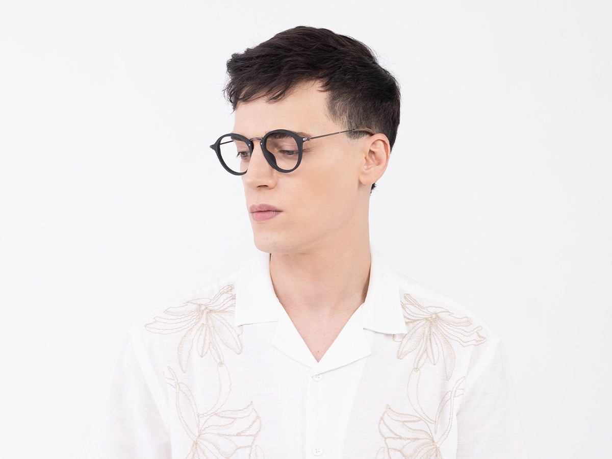 Round Full Rim Wooden Glasses 43