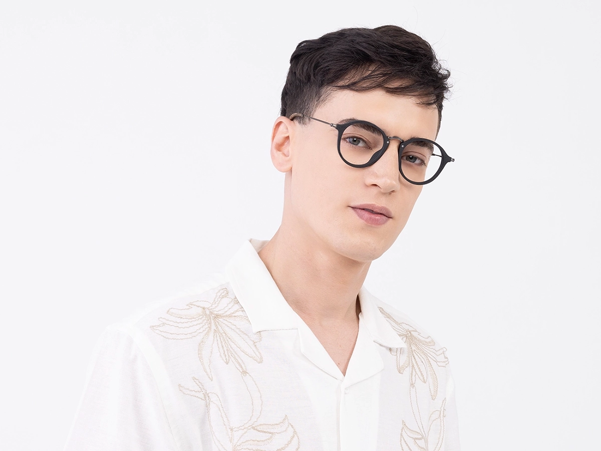 Round Full Rim Wooden Glasses 42