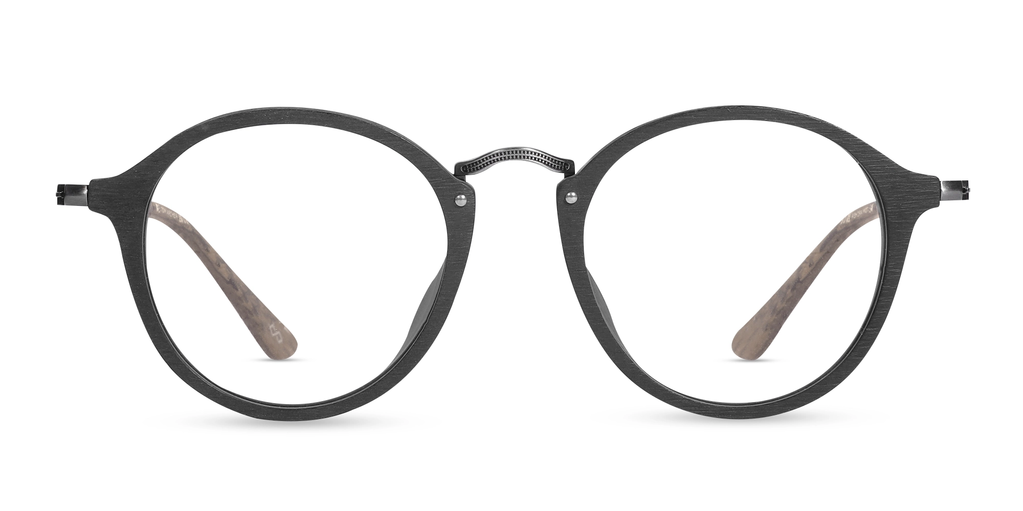 Round Full Rim Wooden Glasses 1