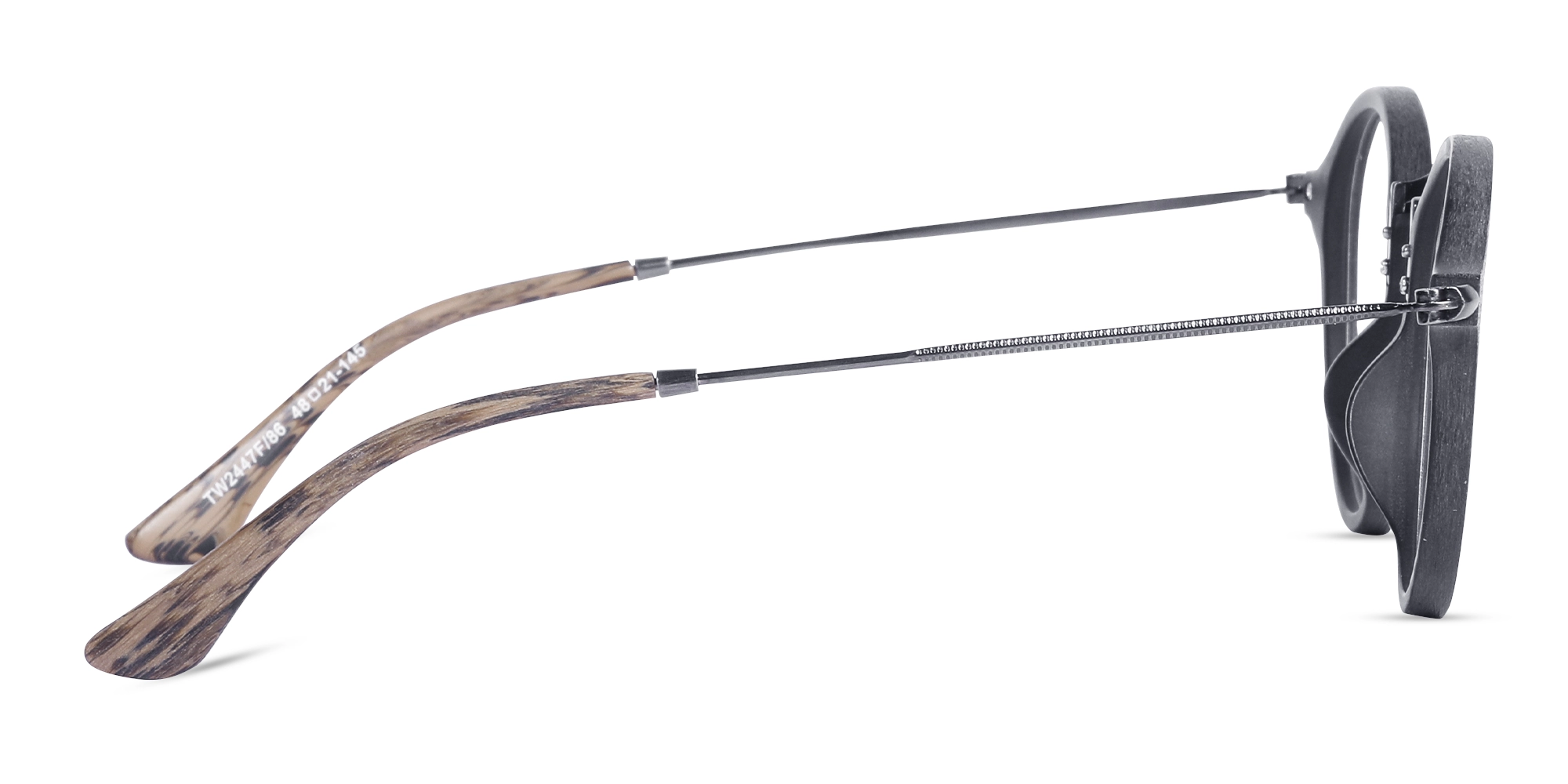 Round Full Rim Wooden Glasses 4