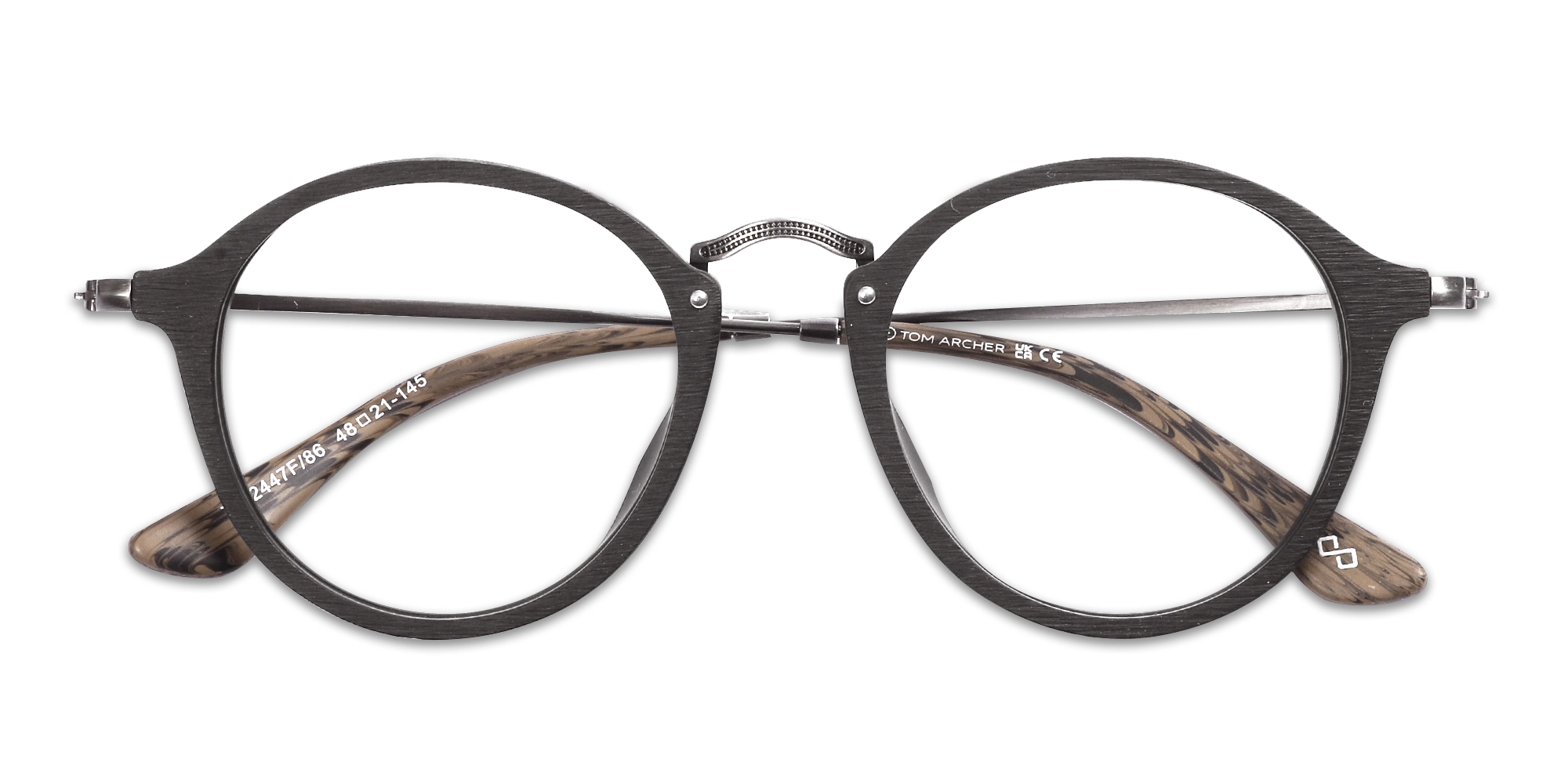 Round Full Rim Wooden Glasses 6