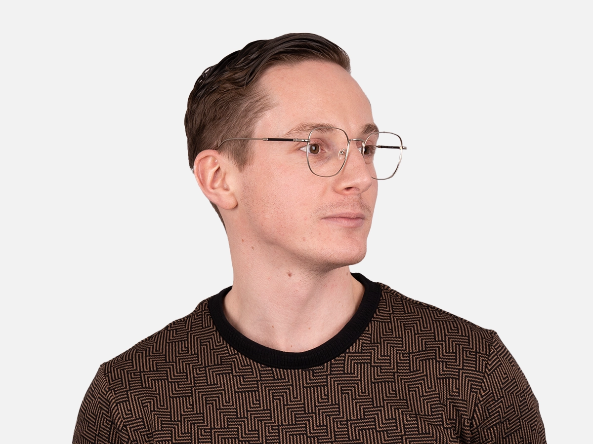 Metal Frame Square Glasses-42