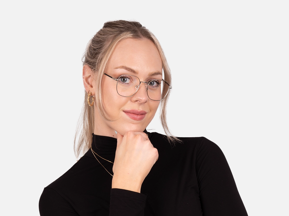 Metal Frame Square Glasses-54