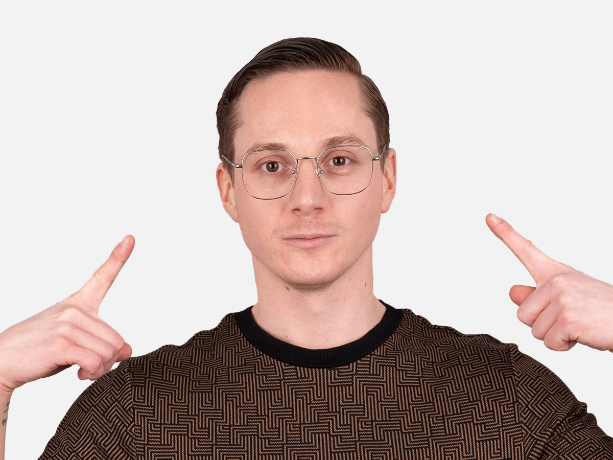 Metal Frame Square Glasses-43