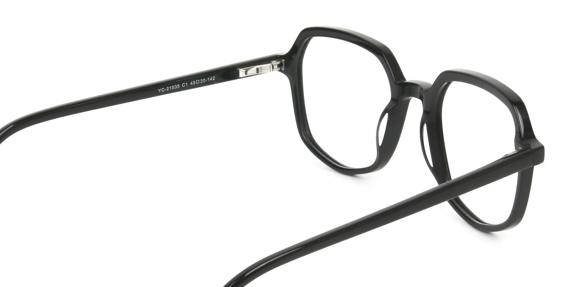 Geometric Frame Glasses in Black - 2