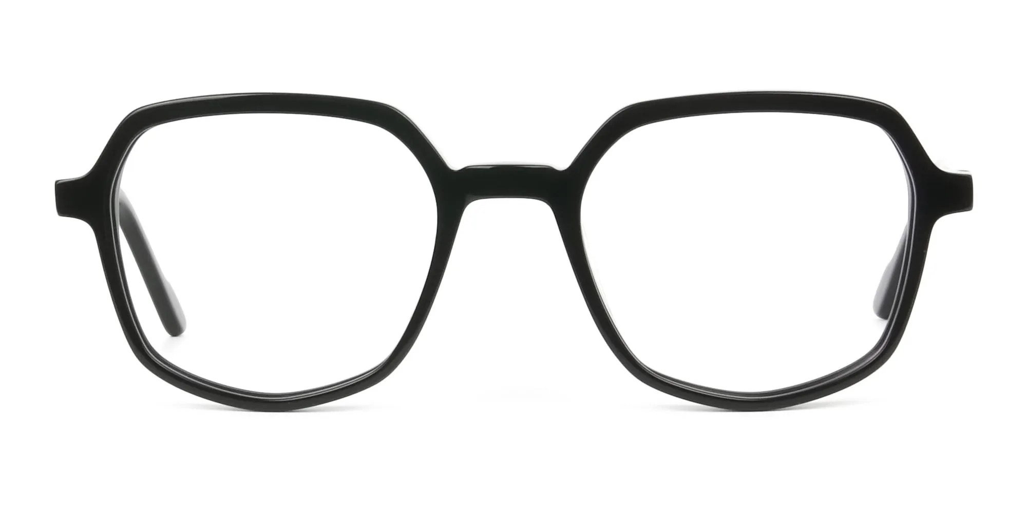 A21035F/1 - Black Geometric Frame Glasses