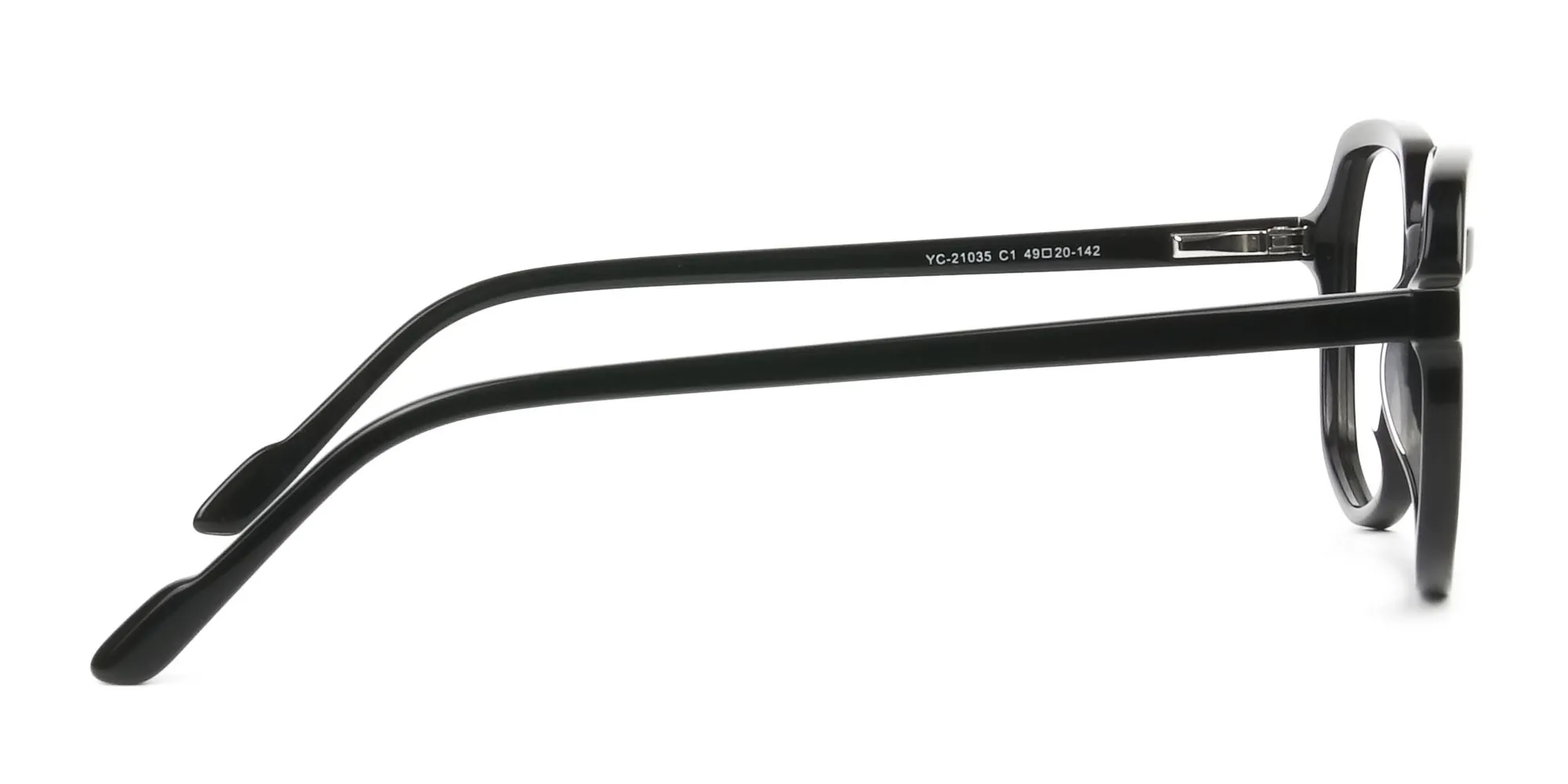 Geometric Frame Glasses in Black - 2