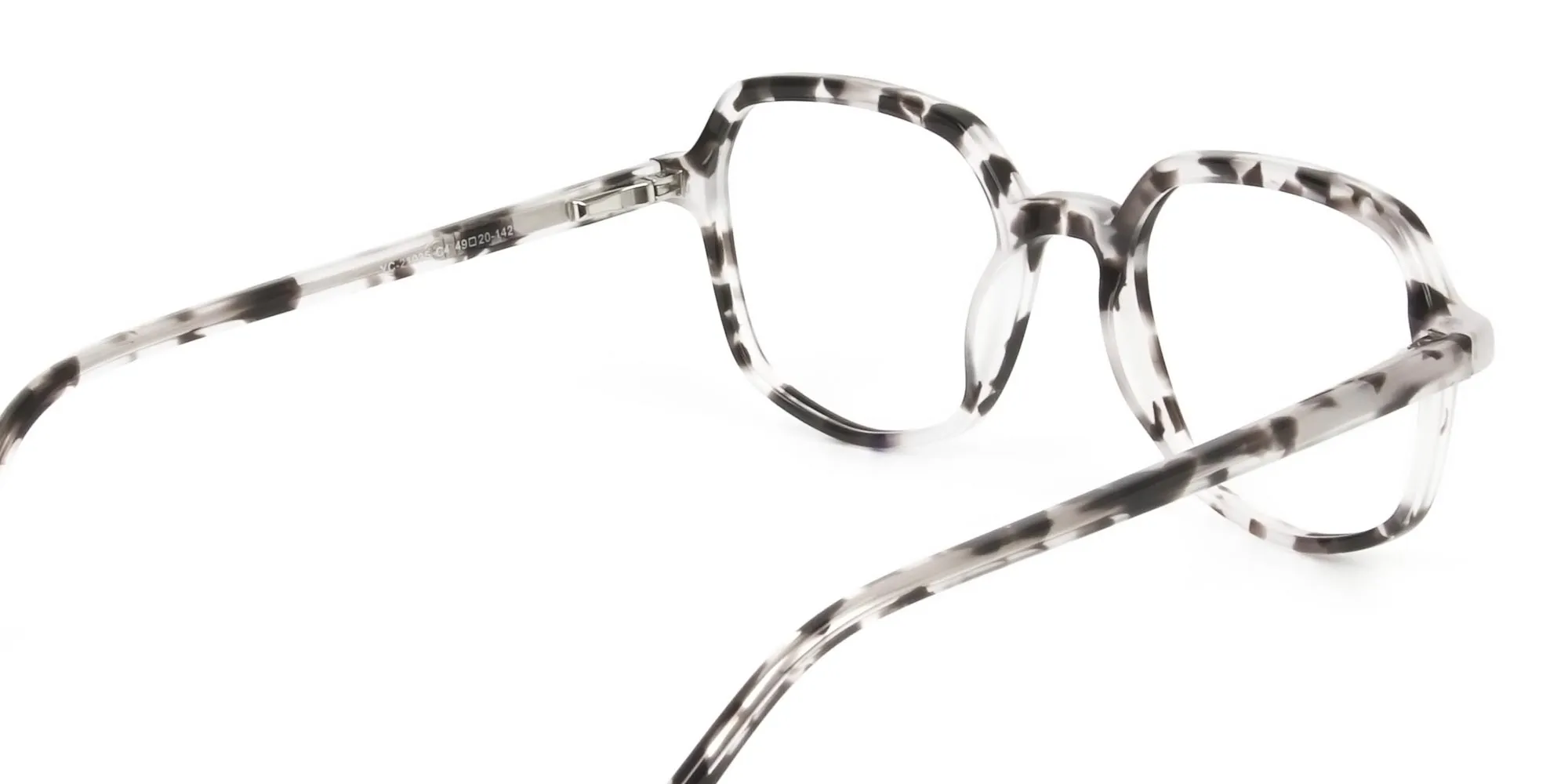 Spotty Black Heptagon Glasses - 2