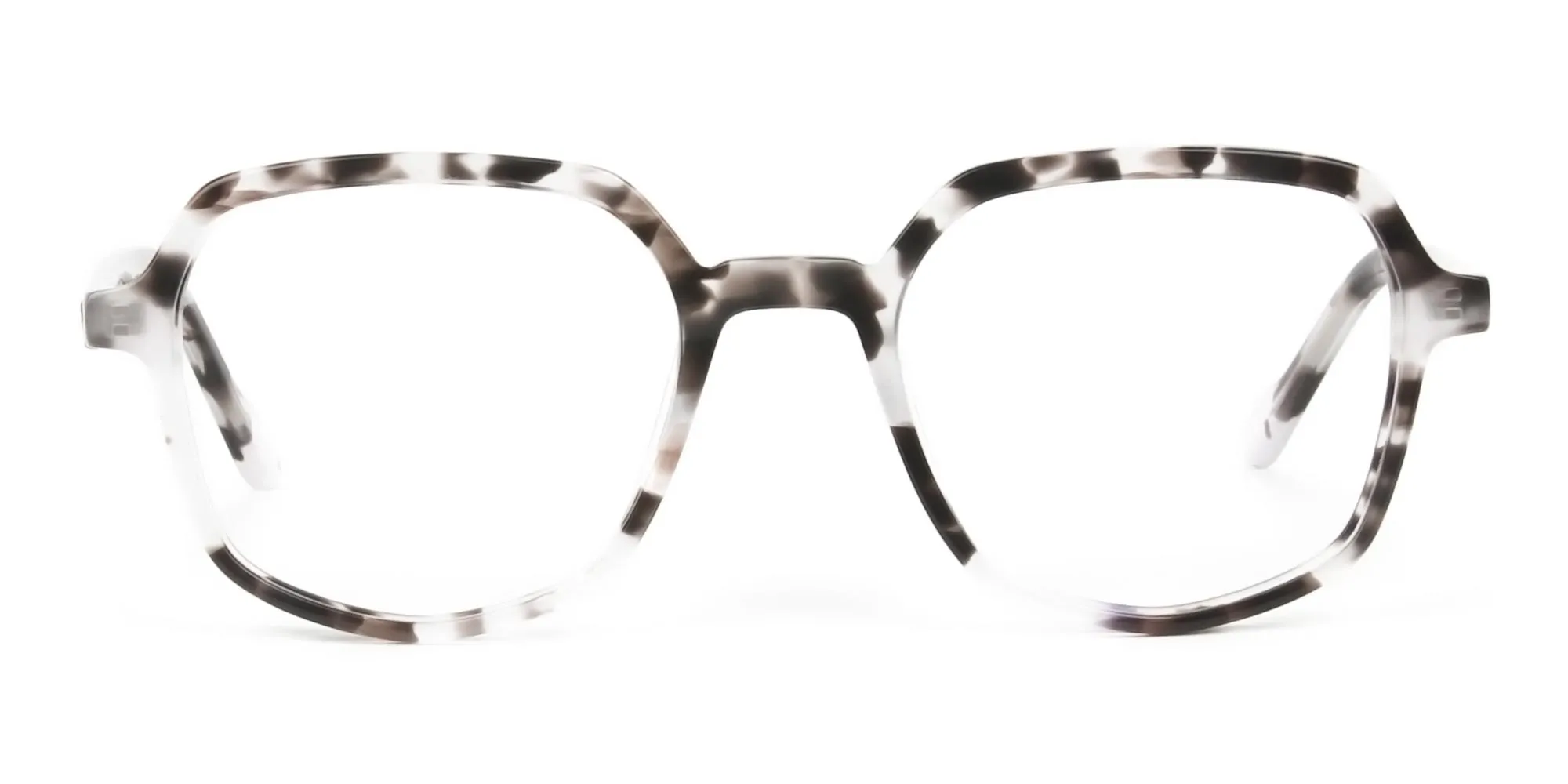 A21035F/4 - Spotty Black Heptagon Glasses
