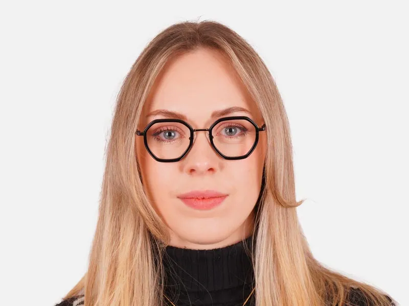 Black Hexagon Glasses-2