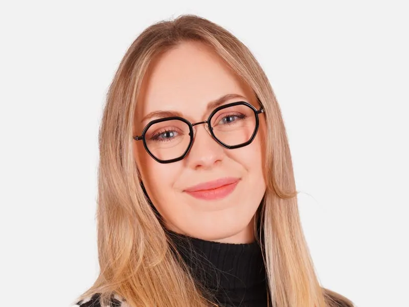 Black Hexagon Glasses-2