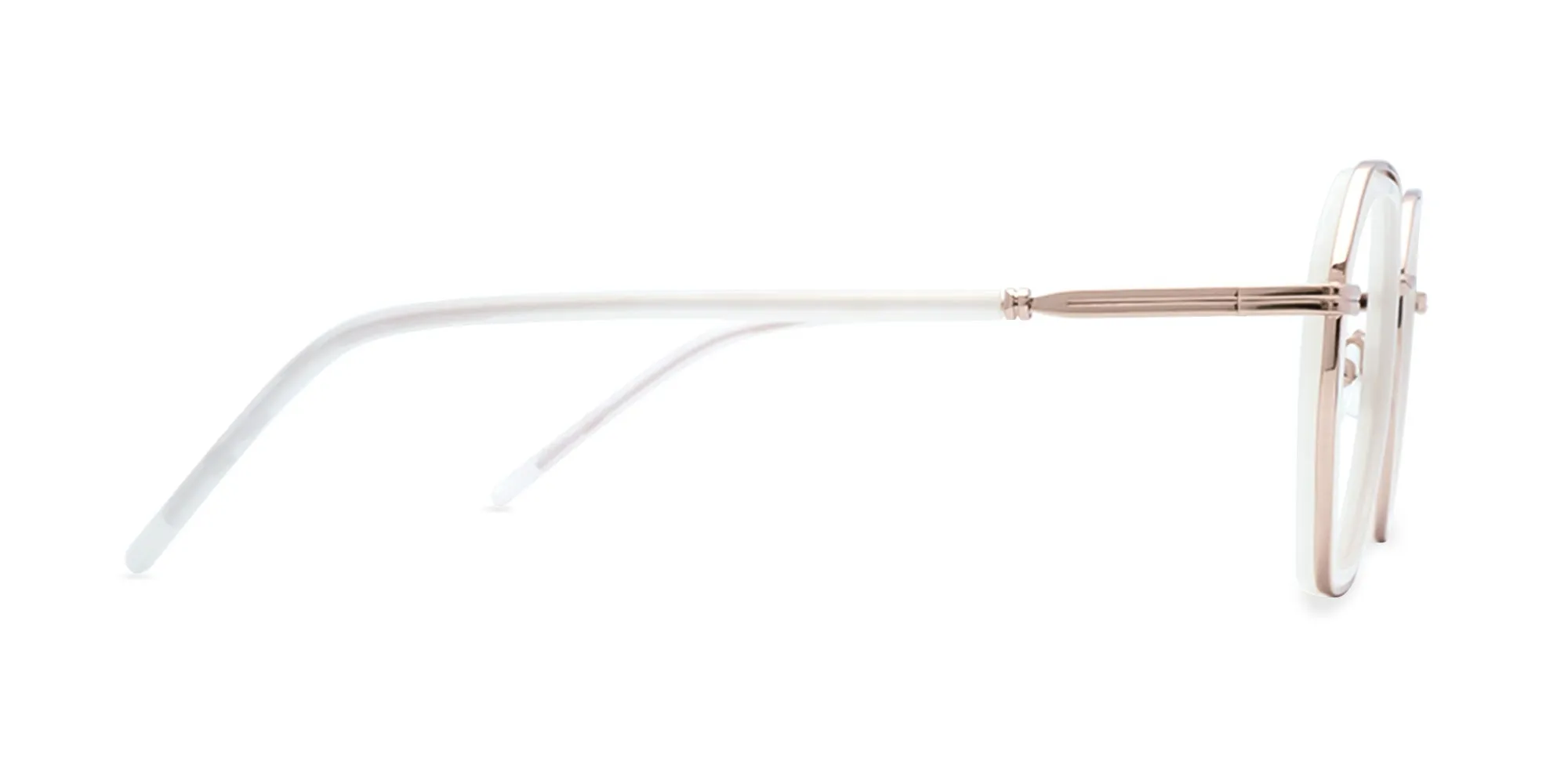 White & Rose Gold Glasses-2