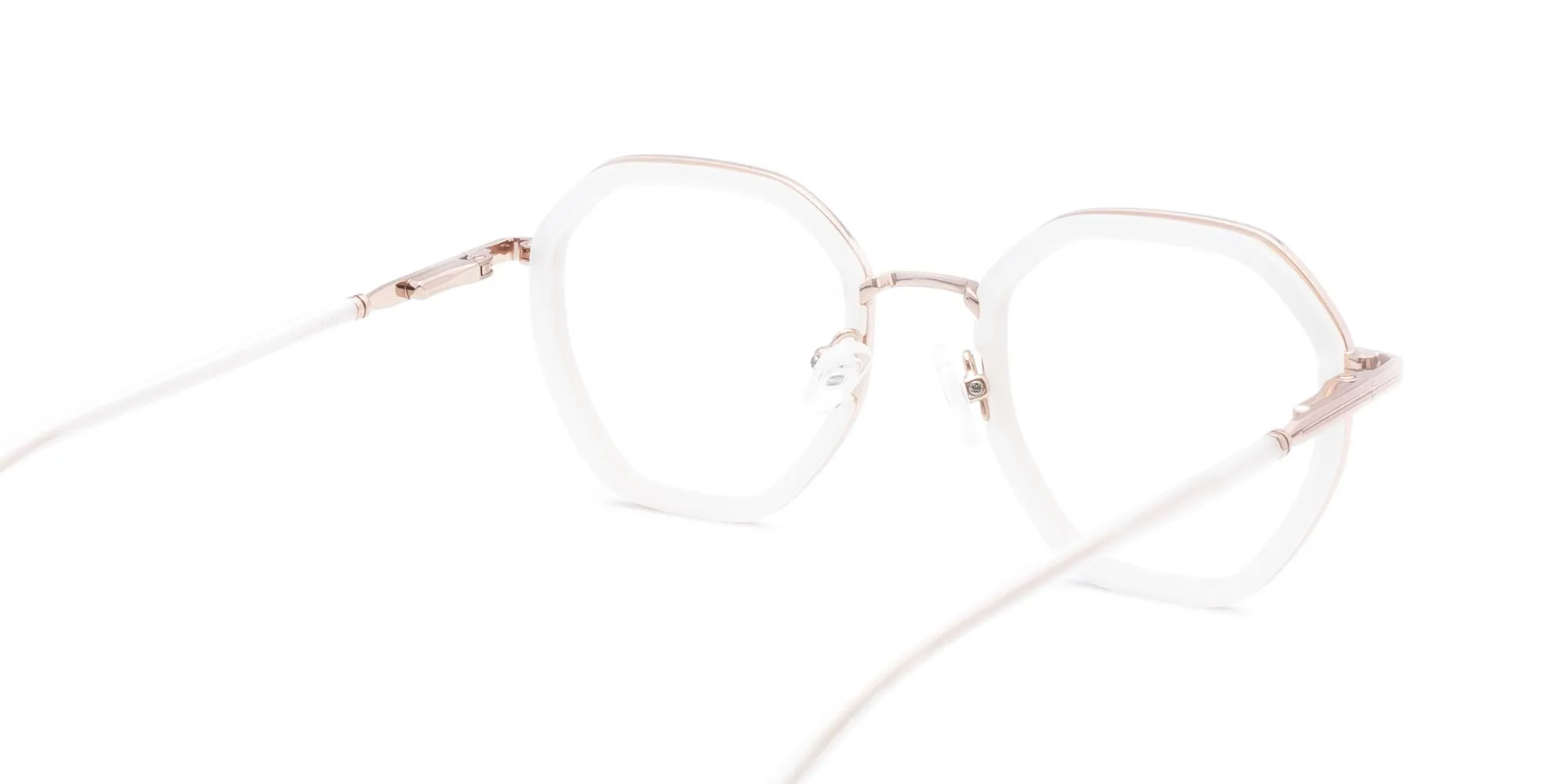 White & Rose Gold Glasses-2