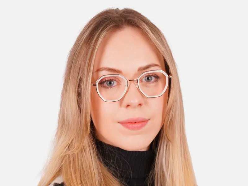 White & Rose Gold Glasses-2