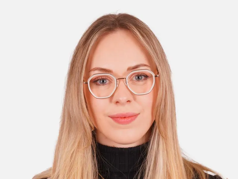 White & Rose Gold Glasses-2