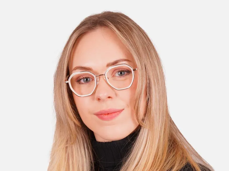 White & Rose Gold Glasses-2