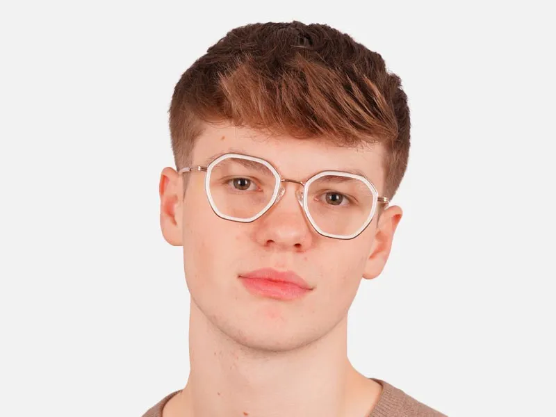 White & Rose Gold Glasses-2