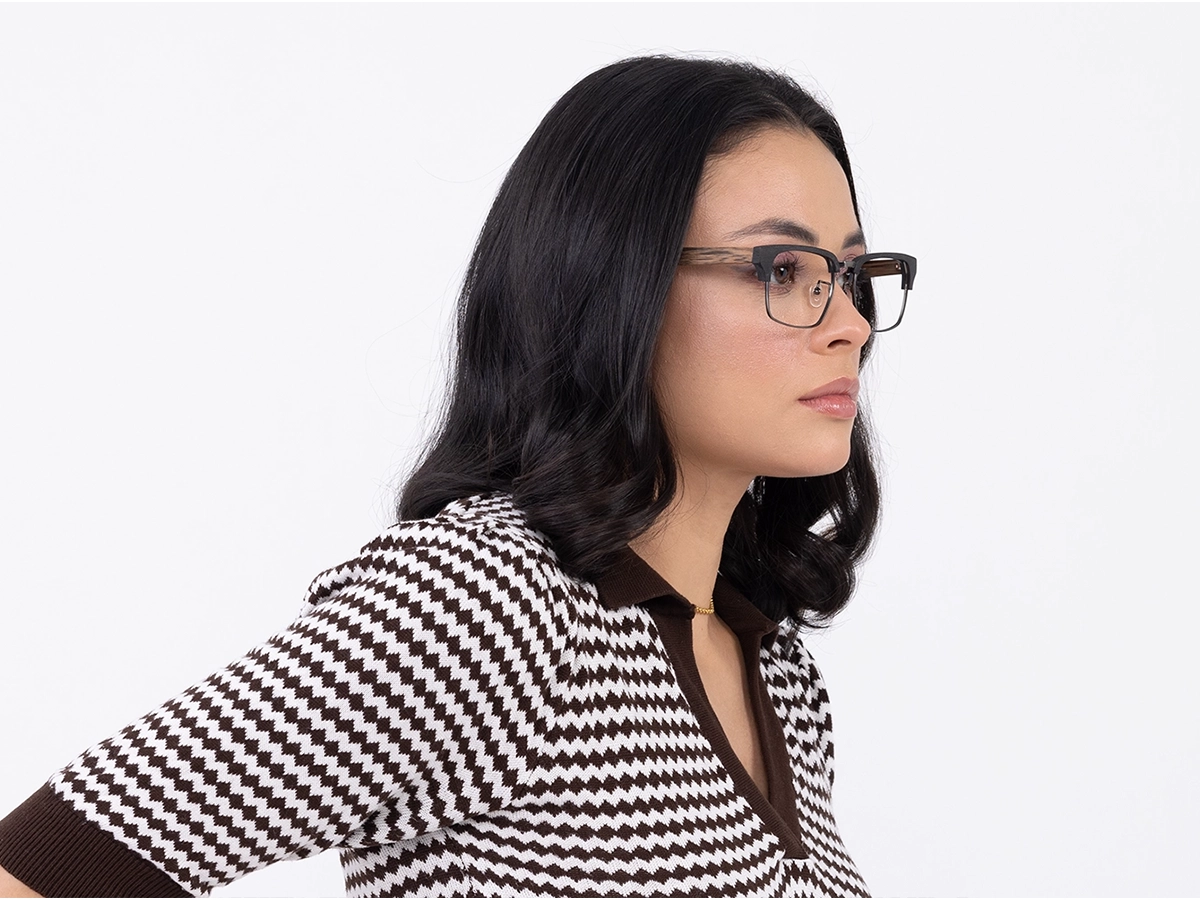 Full Rim Wooden Metal Glasses52