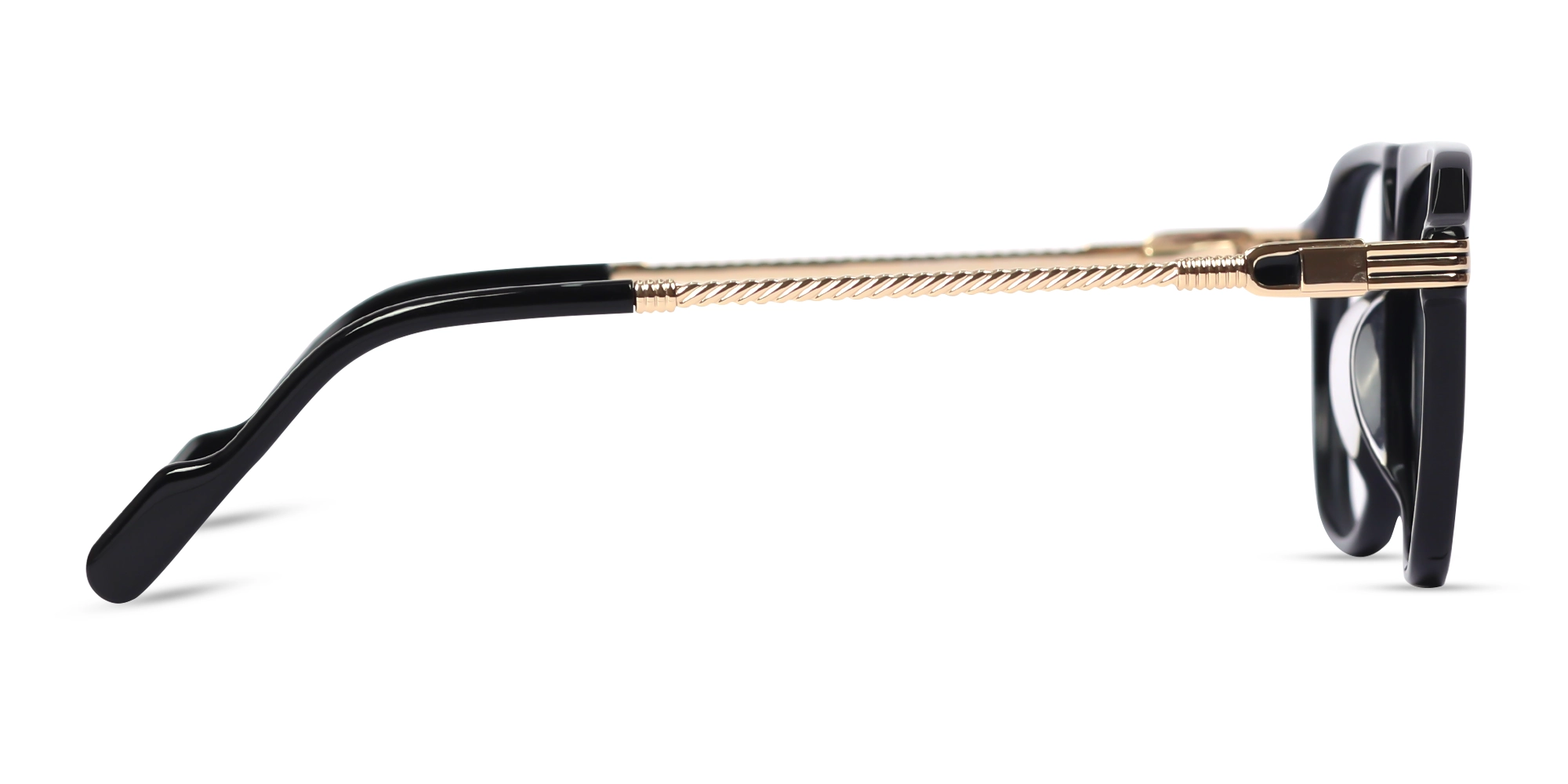 Black Pilot Double Bridge Glasses