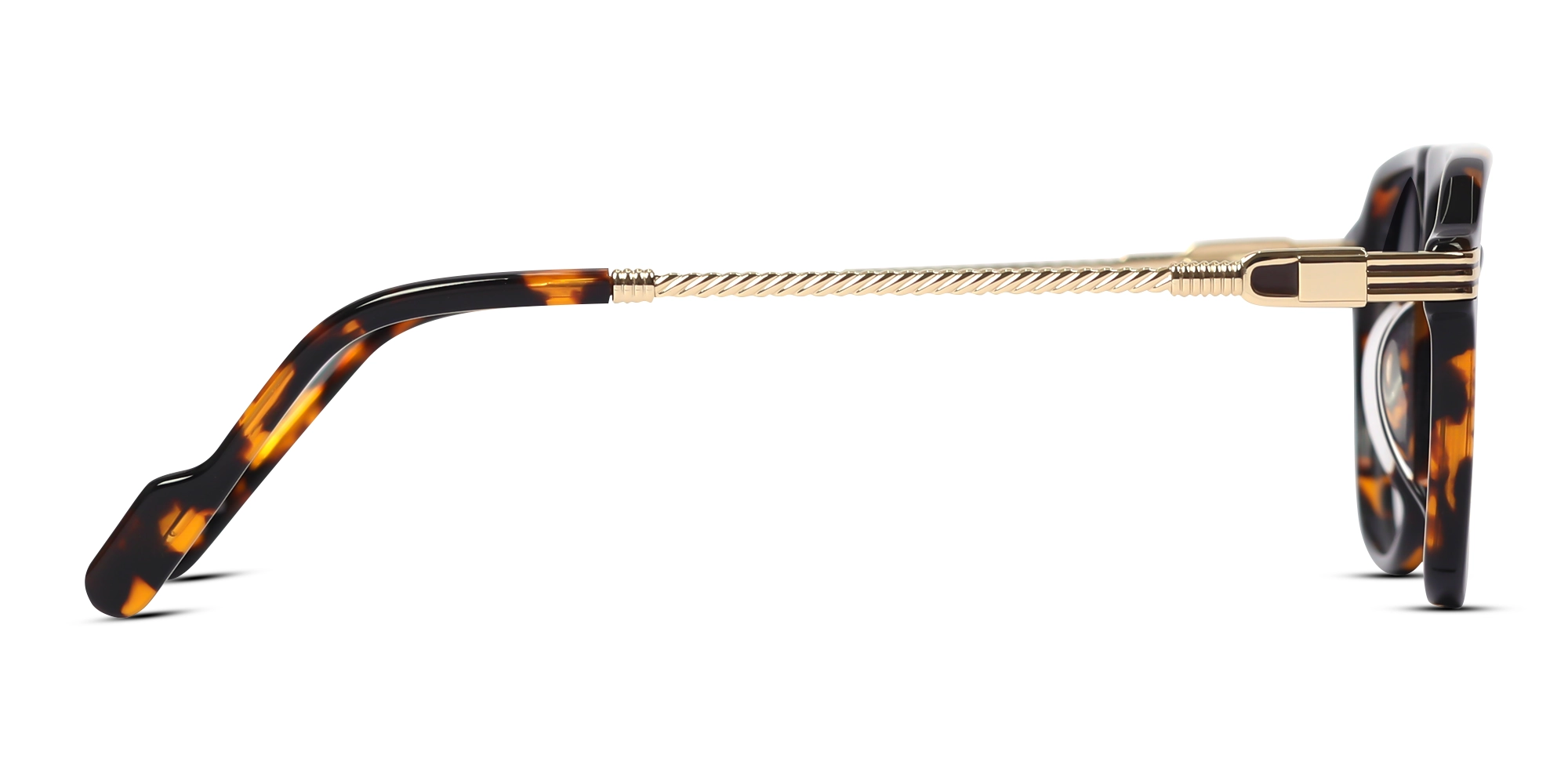 Havana Tortoise Double Bridge Pilot Sunglasses 4