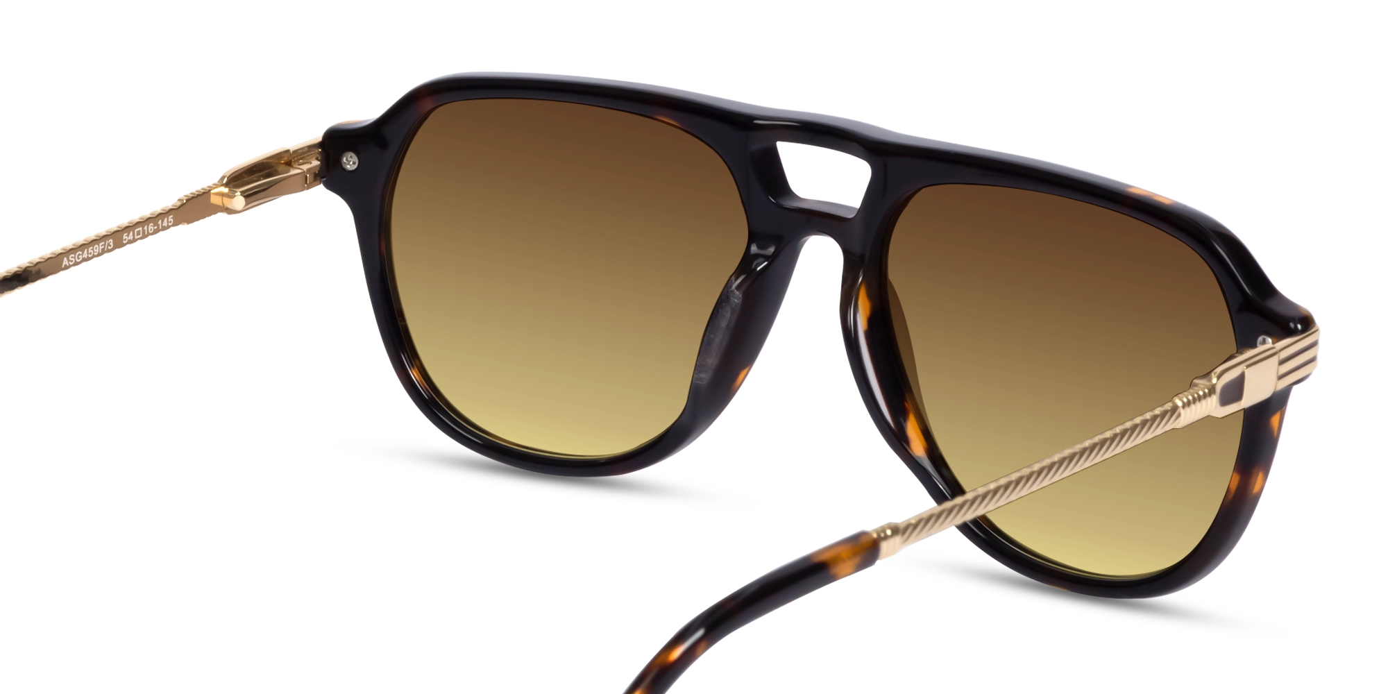 Havana Tortoise Double Bridge Pilot Sunglasses 5