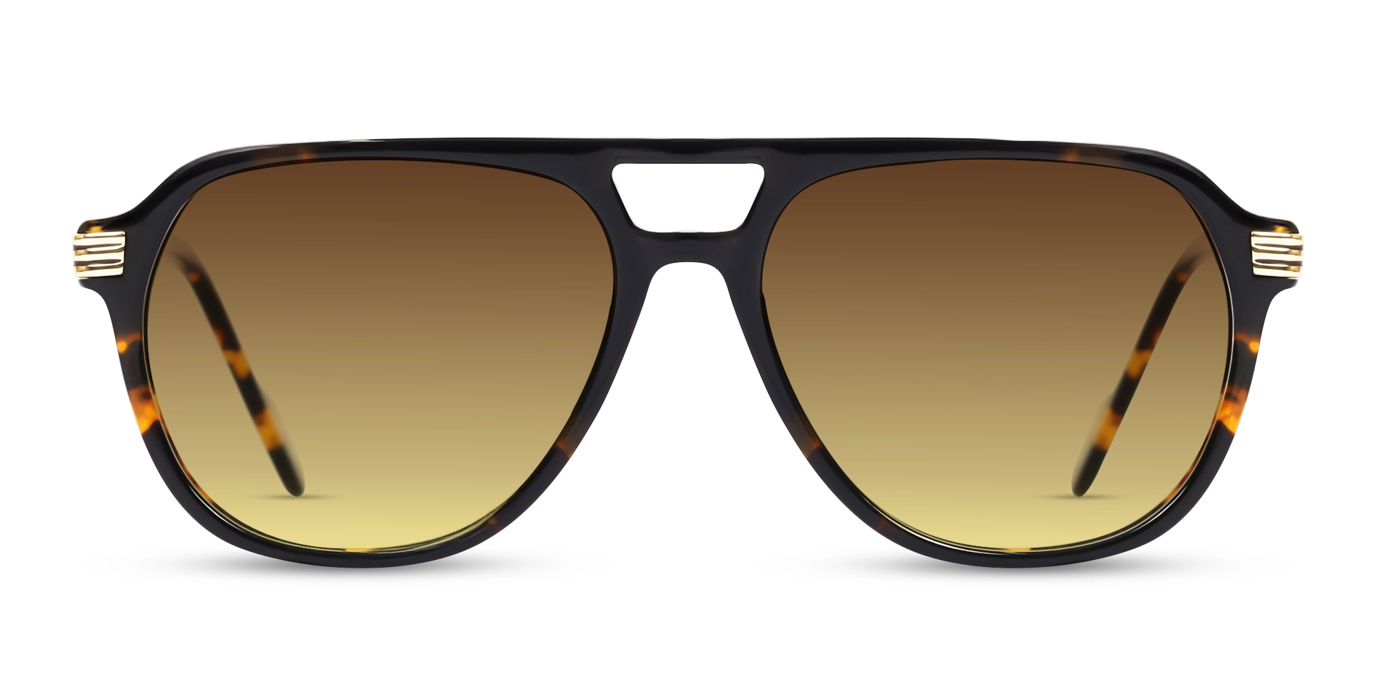 Havana Tortoise Double Bridge Pilot Sunglasses 1