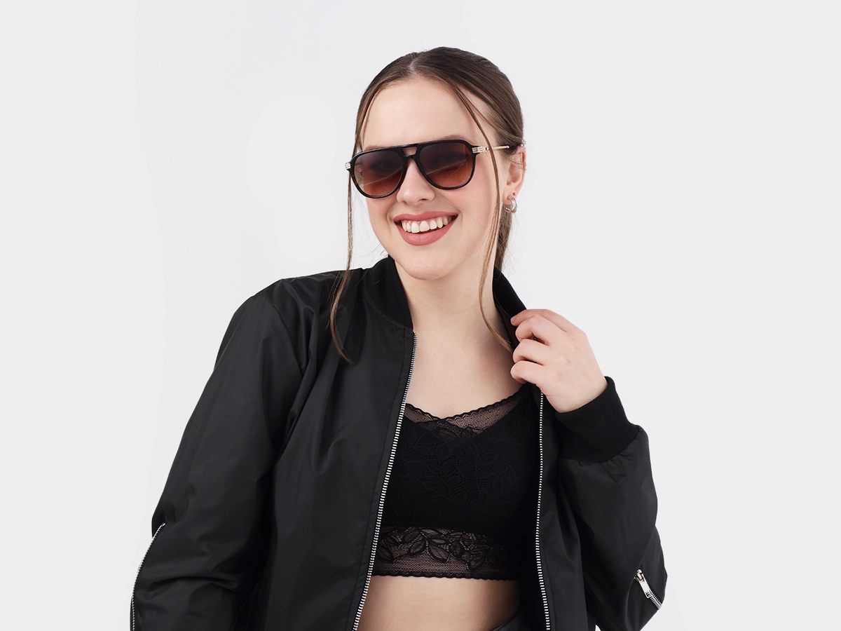 Havana Tortoise Double Bridge Pilot Sunglasses 51