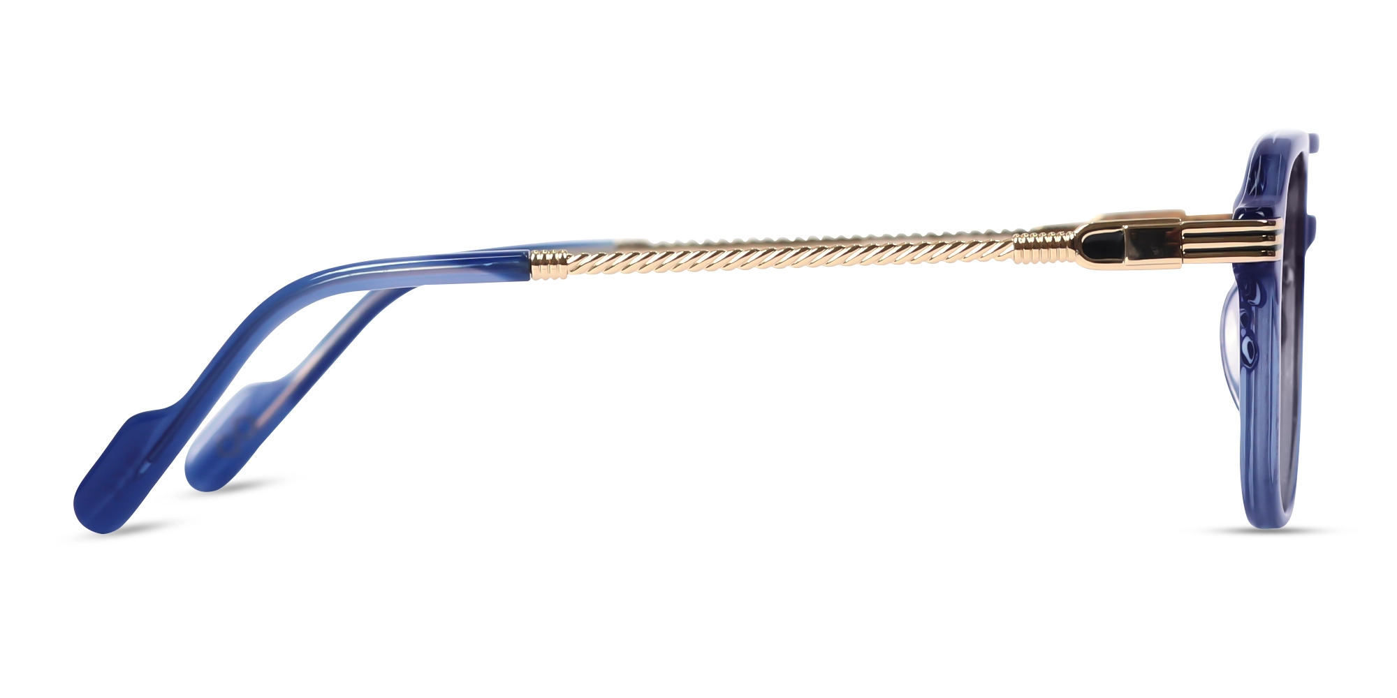 Crystal Blue Ombre Pilot Sunglasses 4