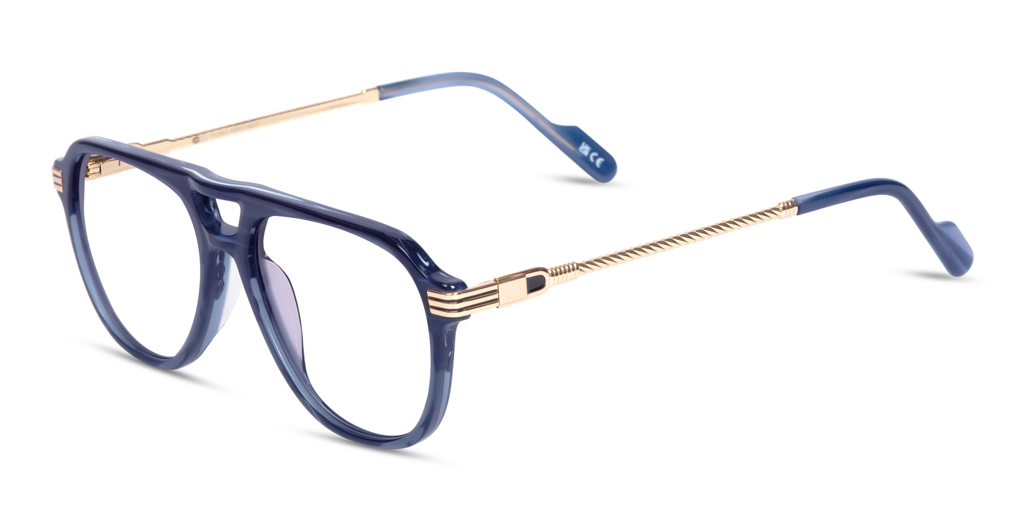Crystal Blue Ombre Pilot Glasses