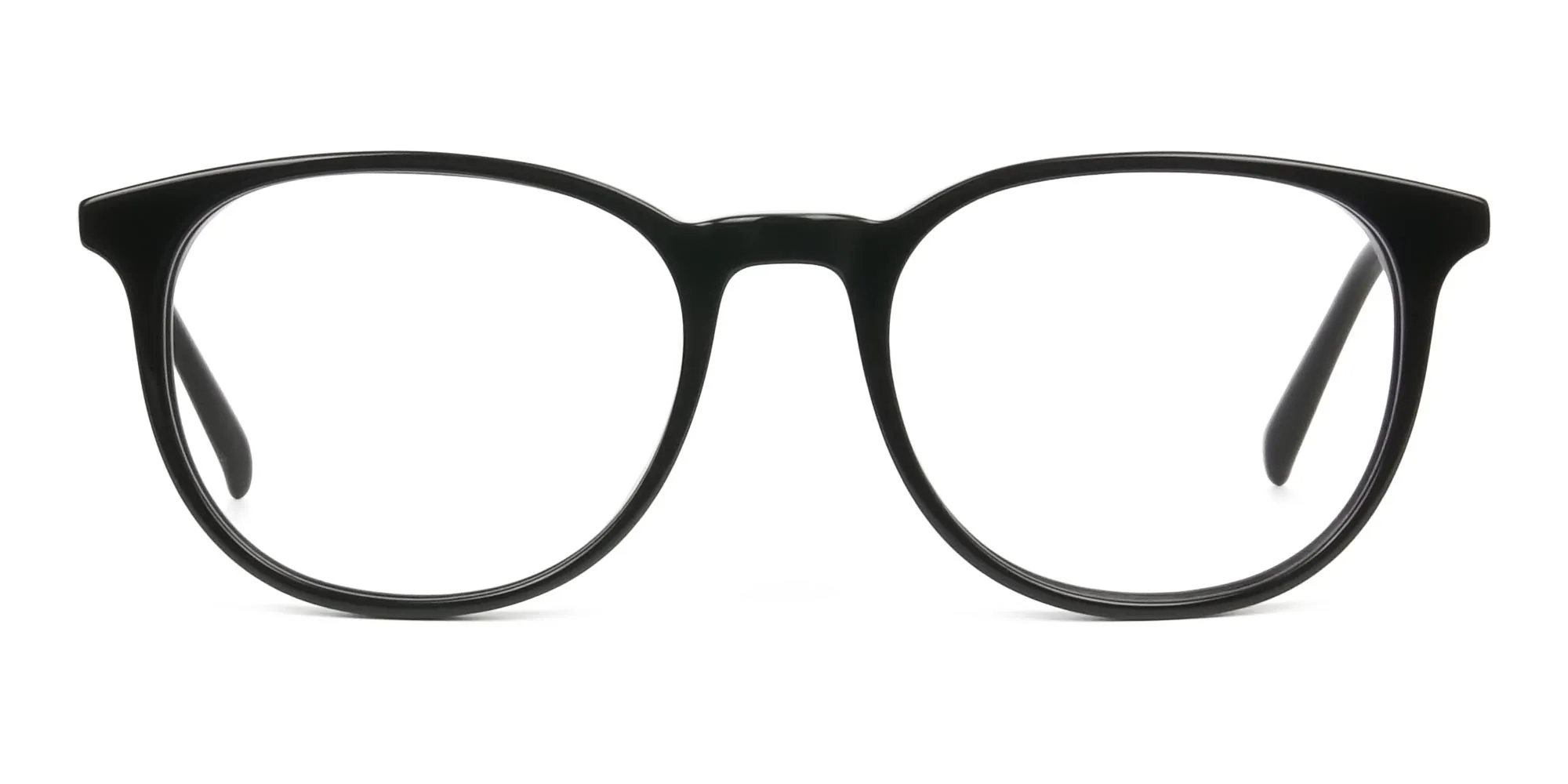A21027F/1 - Round Black Eyeglasses in Acetate