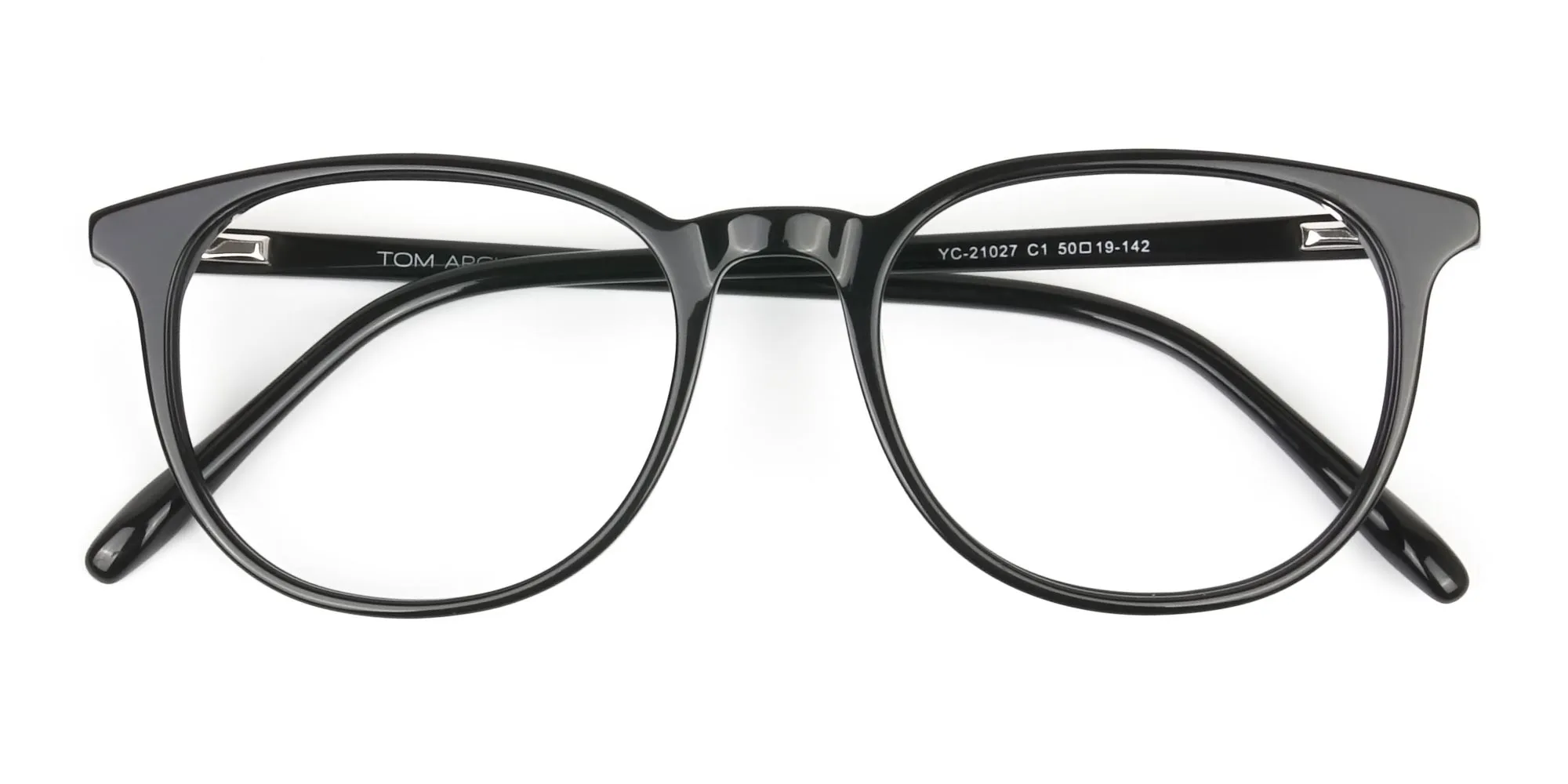 Round Black Eyeglasses in Full-Rim - 2