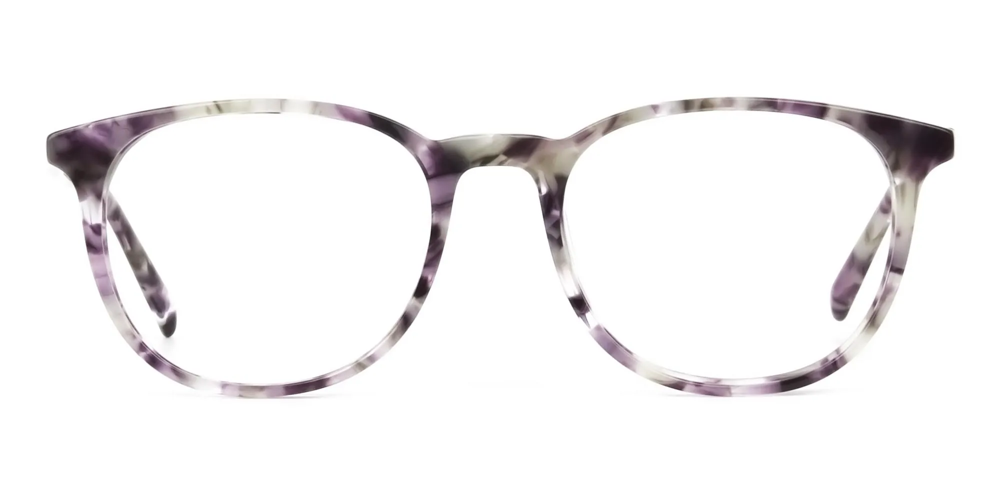Round Marble Grey Glasses Frames - 2