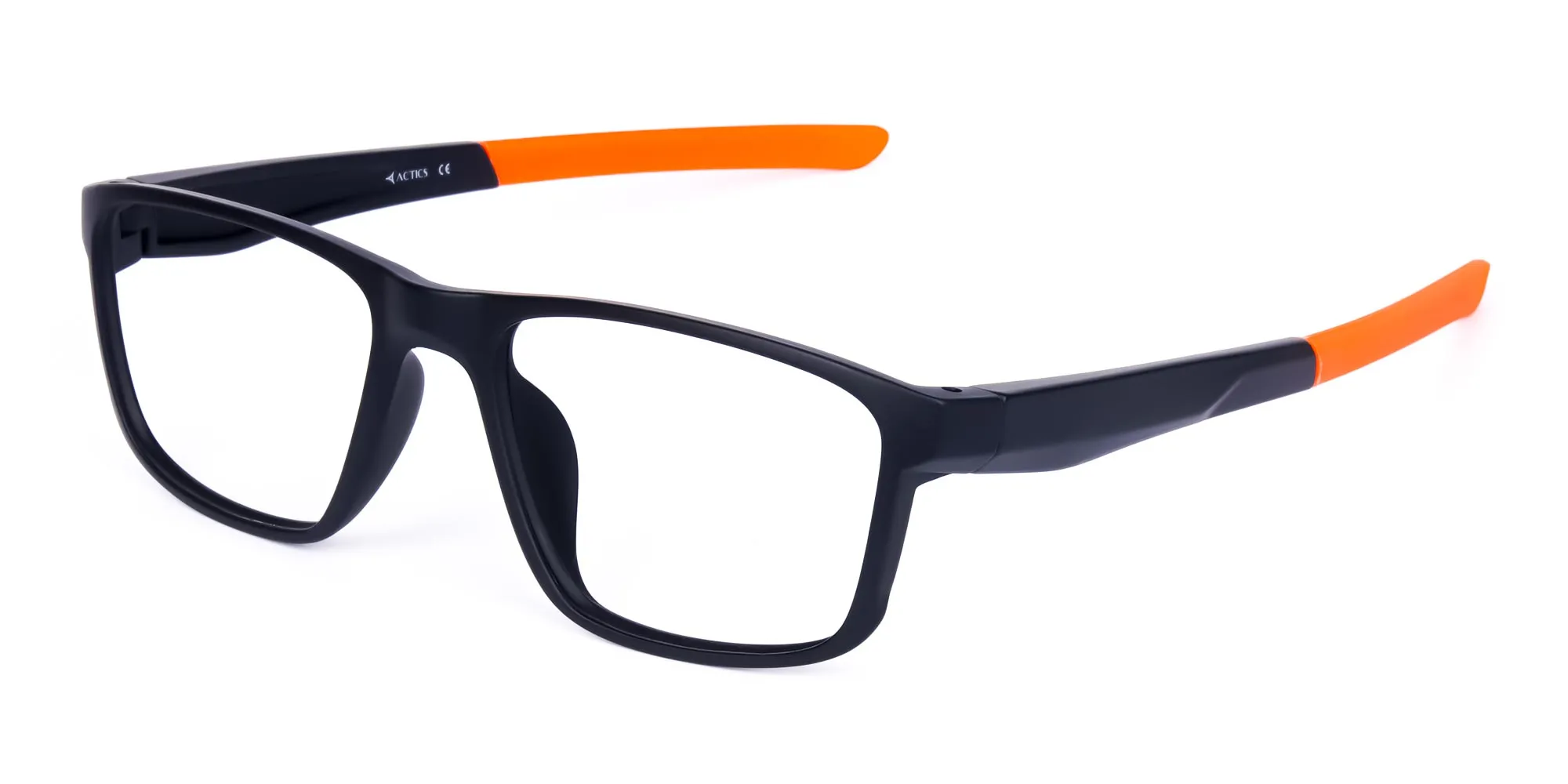 Black and Orange Clear Cycling Glasses-2